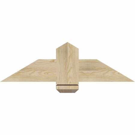 Ekena Millwork Eugene Rough Sawn Timber Gable Bracket, Douglas Fir, 36"W x 10"H x 4"D x 6"F, 7/12 Pitch GBW036X10X0406EUG00RDF